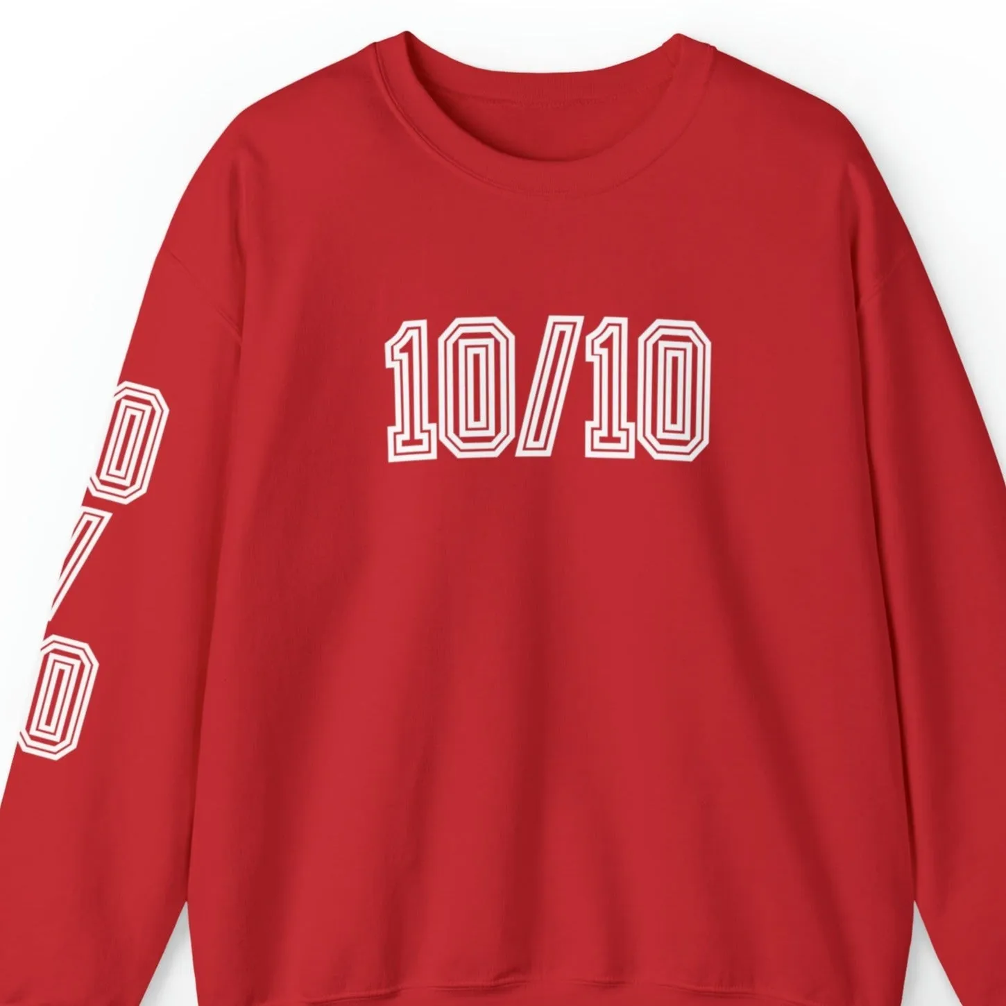 Women's '10/10' Excellence Sweatshirt with Stylish Sleeve Detail