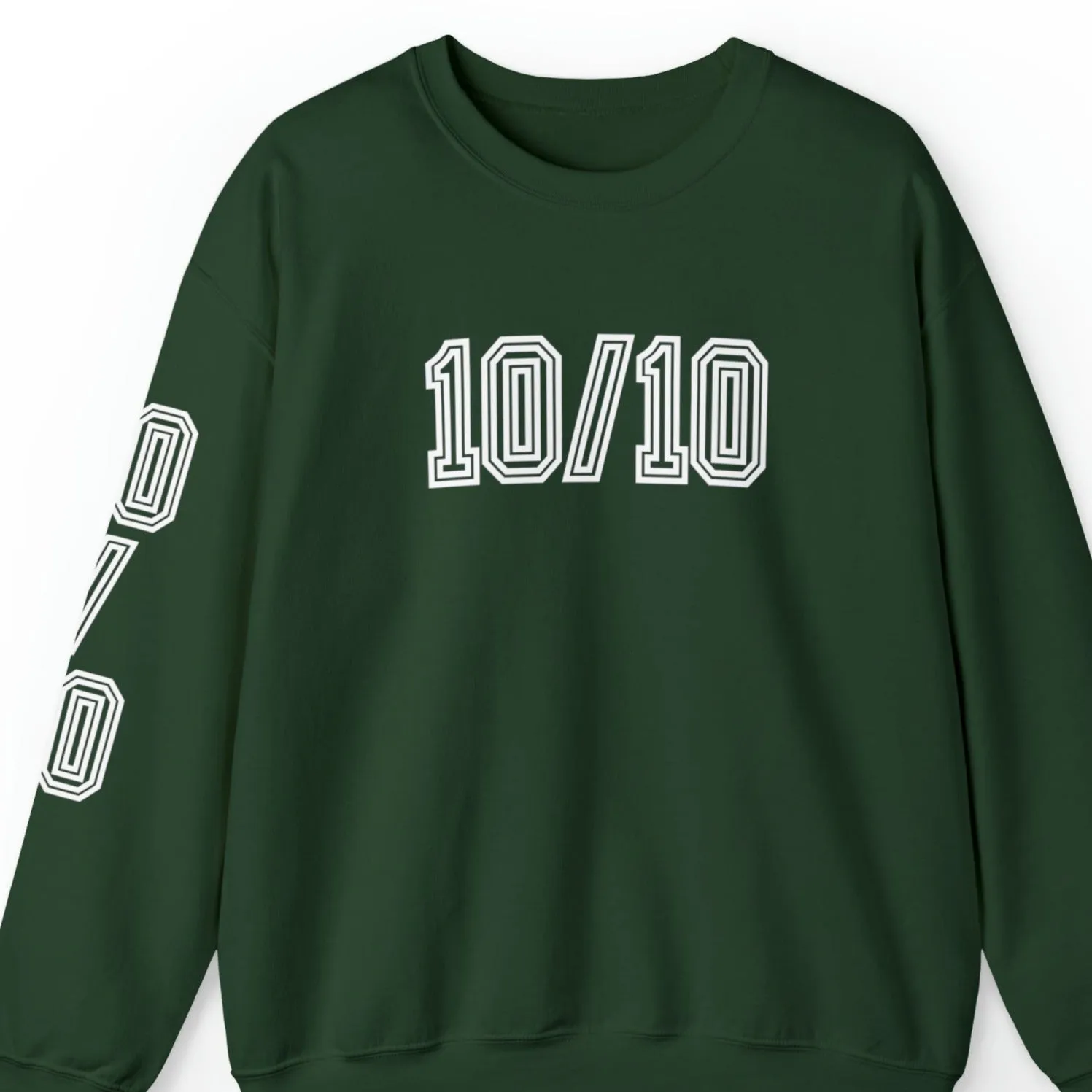Women's '10/10' Excellence Sweatshirt with Stylish Sleeve Detail