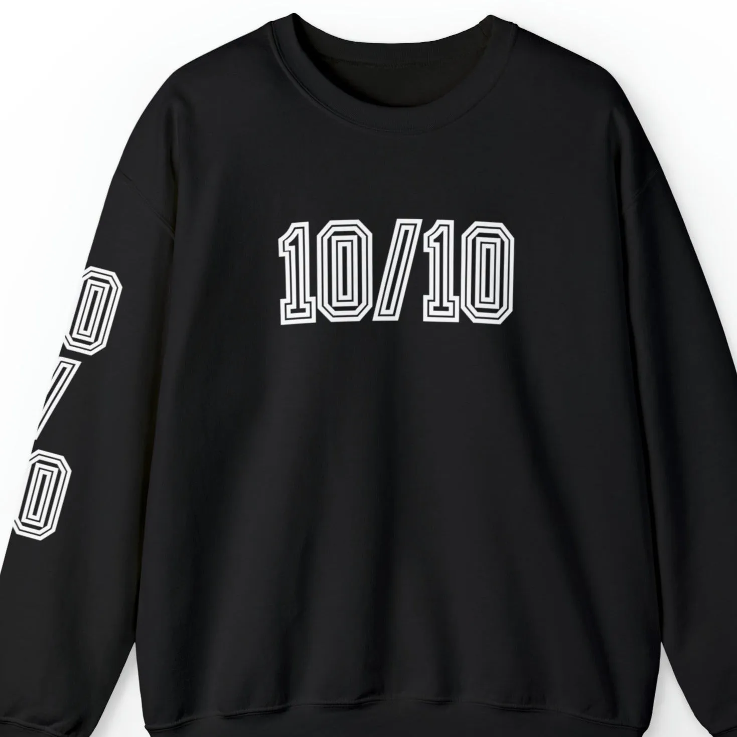 Women's '10/10' Excellence Sweatshirt with Stylish Sleeve Detail