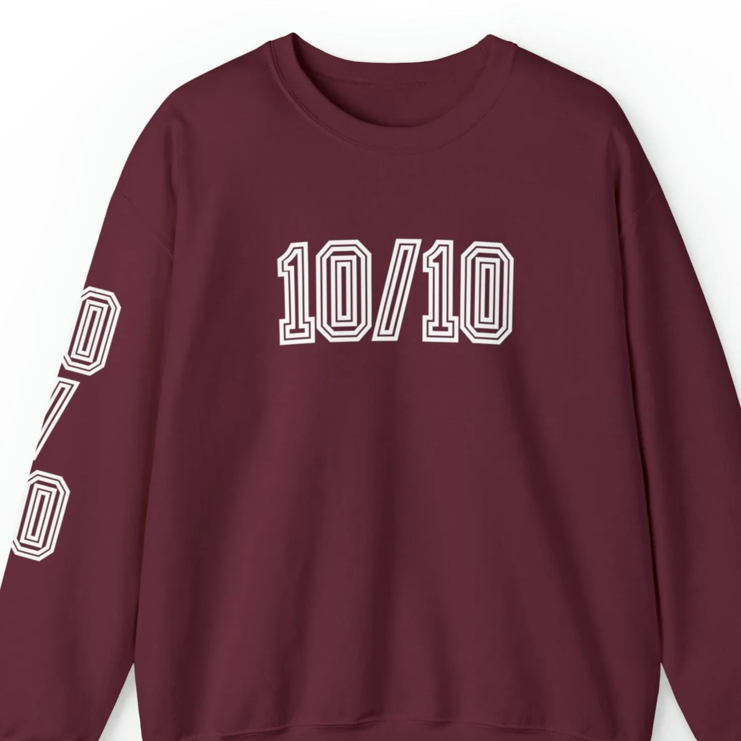 Women's '10/10' Excellence Sweatshirt with Stylish Sleeve Detail