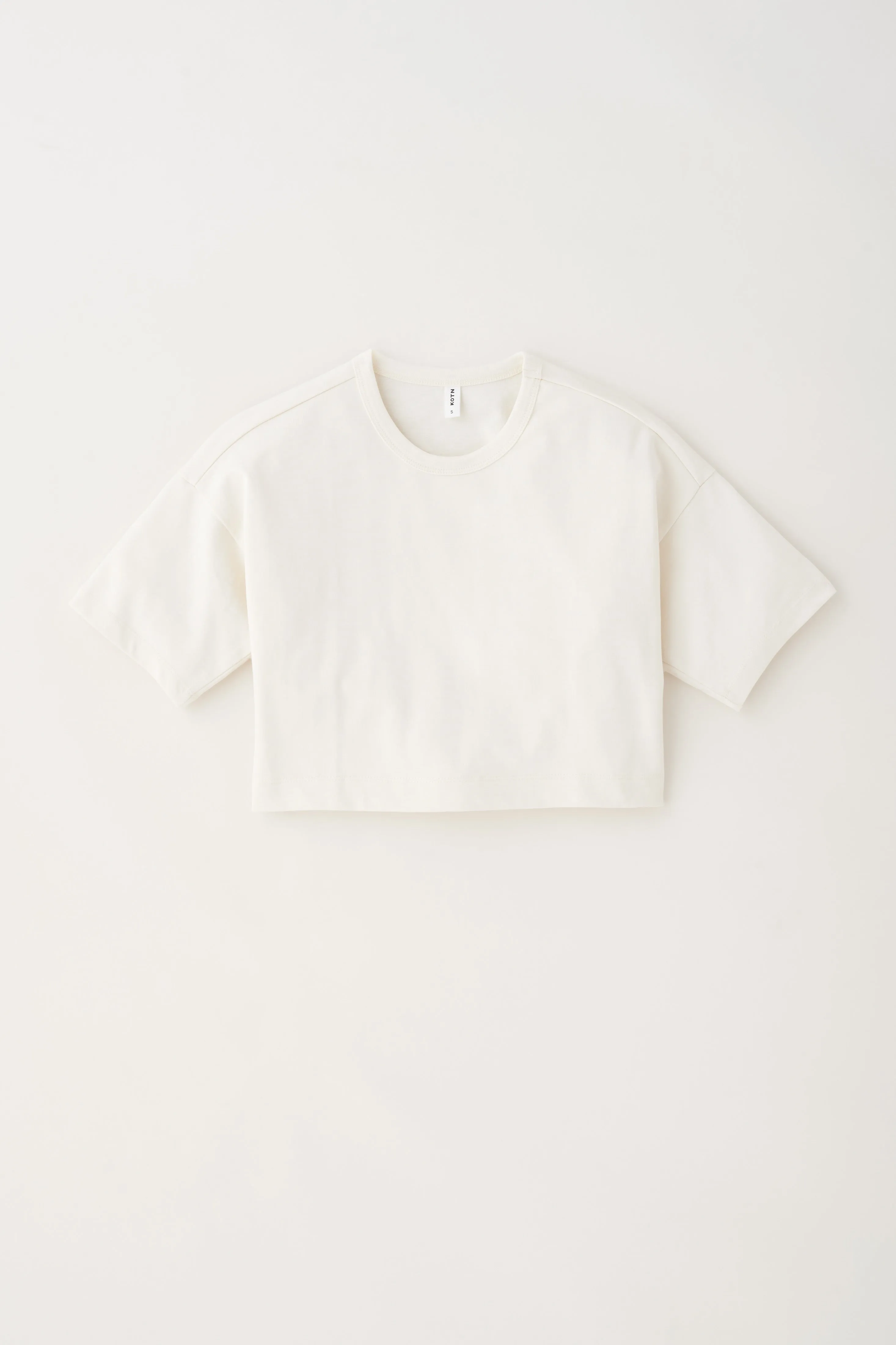 Women's Heavyweight Crop Tee in Marshmallow