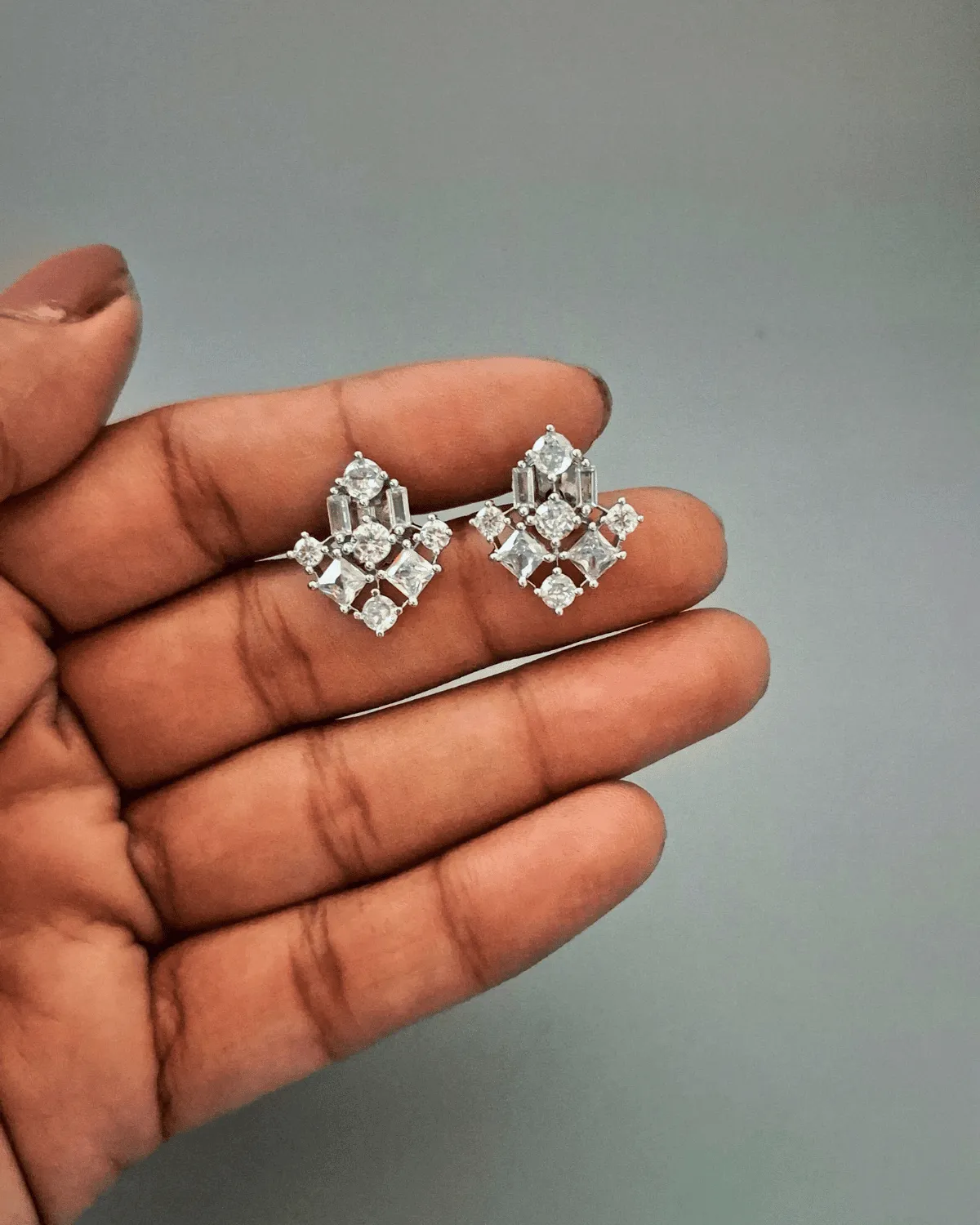 Zevarly Prisha American Diamond Earrings